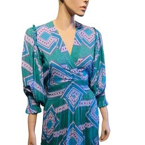 Feather & Find Boho Luxe Maxi Dress 100% Natural Rayon Made in Bali Size XS